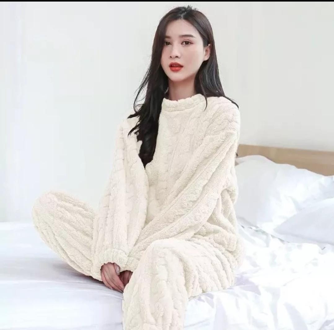 Abrigo Pijama Polar Trenza