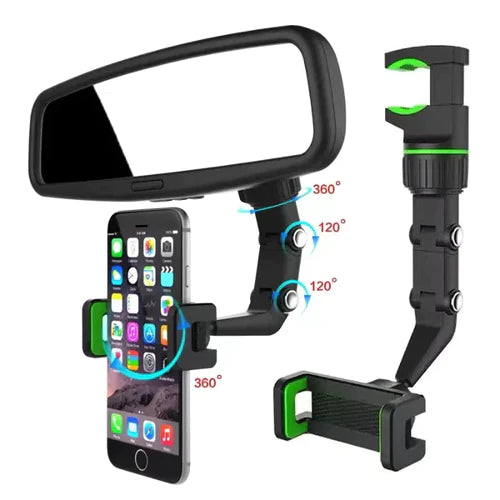 Soporte para celular retrovisor 360°